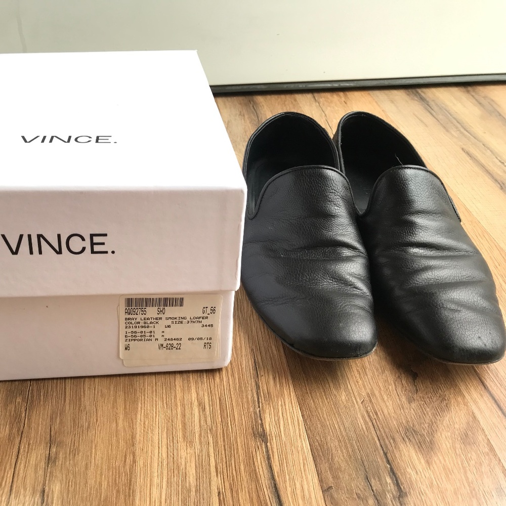 Vince Bray Leather Smoking Loafers